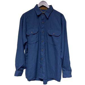 Cabela's Blue Button Up Collared Shirt Men's Size Large